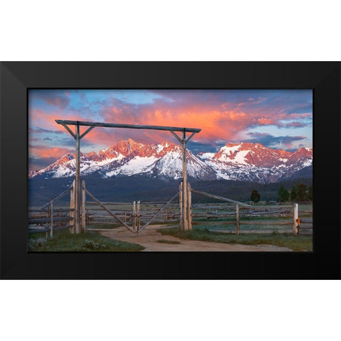 Sawtooth Morning Black Modern Wood Framed Art Print by Dawson, Robert