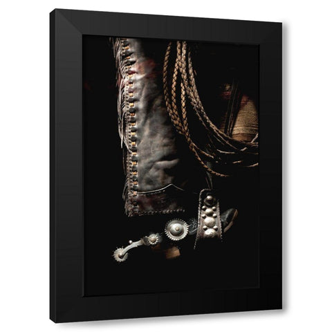 Shotgun Chaps Black Modern Wood Framed Art Print with Double Matting by Dawson, Robert