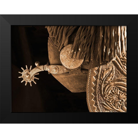 Star Spur Black Modern Wood Framed Art Print by Dawson, Robert