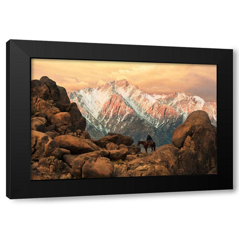 Sierra Morning Black Modern Wood Framed Art Print with Double Matting by Dawson, Robert