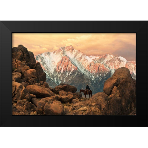 Sierra Morning Black Modern Wood Framed Art Print by Dawson, Robert