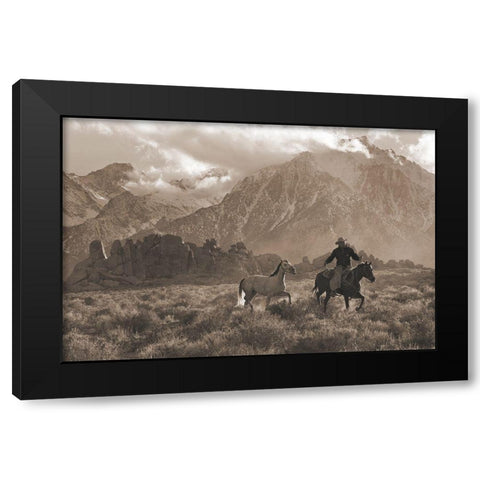 Sierra Foothills Black Modern Wood Framed Art Print by Dawson, Robert