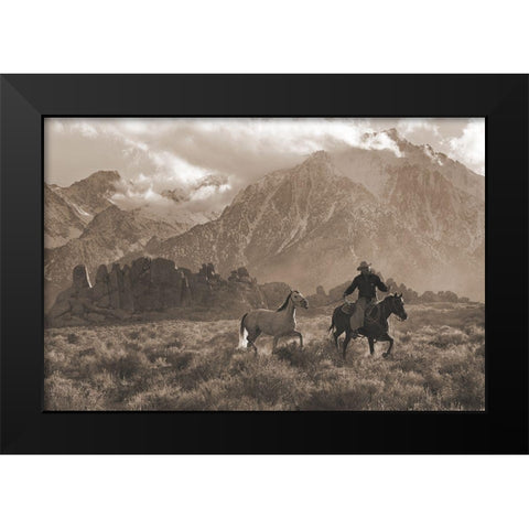 Sierra Foothills Black Modern Wood Framed Art Print by Dawson, Robert
