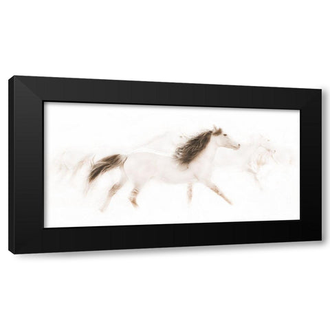 The Mustangs Black Modern Wood Framed Art Print with Double Matting by Dawson, Robert