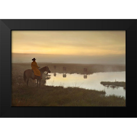 The Guardian Black Modern Wood Framed Art Print by Dawson, Robert