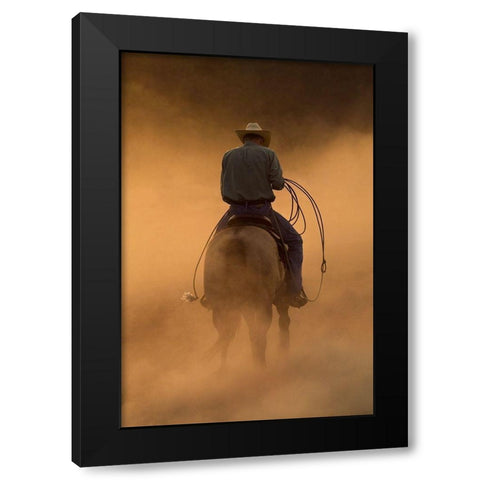 Teo On the Ranch Black Modern Wood Framed Art Print with Double Matting by Dawson, Robert