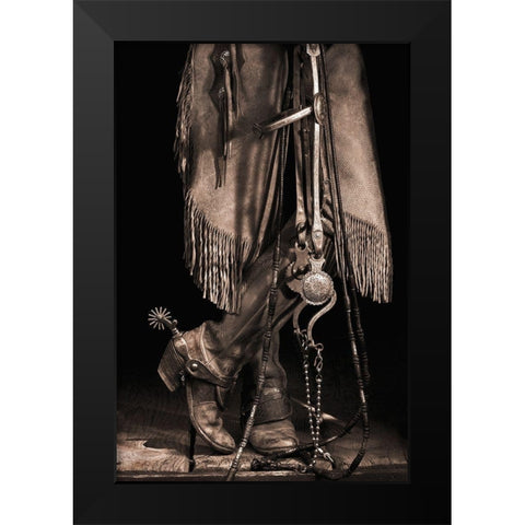 The Buckaroo Black Modern Wood Framed Art Print by Dawson, Robert