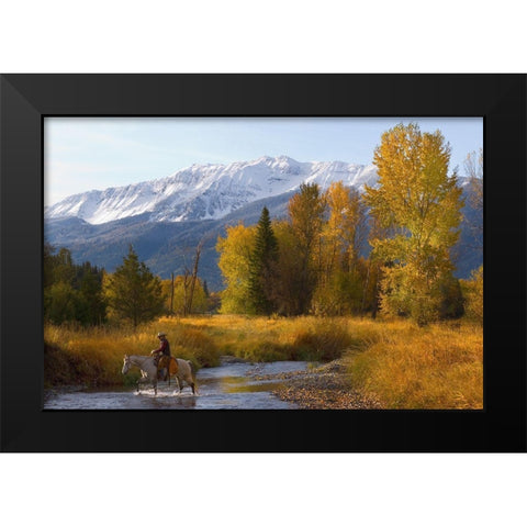 The Eagle Cap Black Modern Wood Framed Art Print by Dawson, Robert