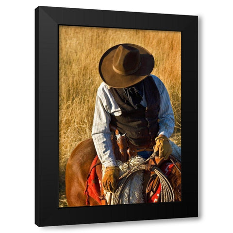 The Plains Drifter Black Modern Wood Framed Art Print with Double Matting by Dawson, Robert