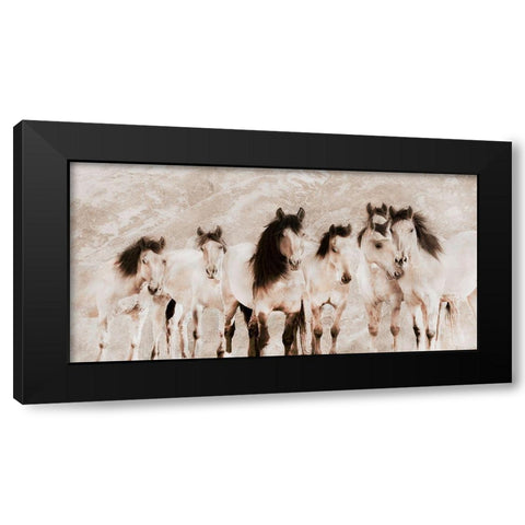 The Tribe ~ Sepia Black Modern Wood Framed Art Print with Double Matting by Dawson, Robert