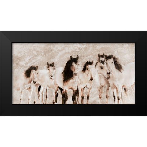The Tribe ~ Sepia Black Modern Wood Framed Art Print by Dawson, Robert