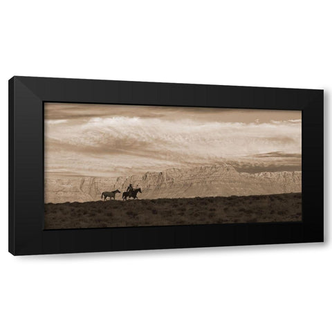 Trailing Home ~ Sepia Black Modern Wood Framed Art Print with Double Matting by Dawson, Robert