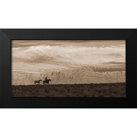 Trailing Home ~ Sepia Black Modern Wood Framed Art Print by Dawson, Robert