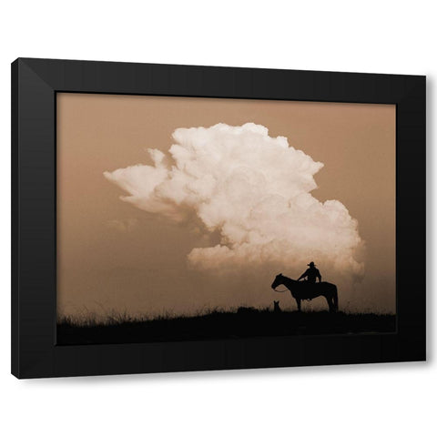 Thunder Black Modern Wood Framed Art Print by Dawson, Robert