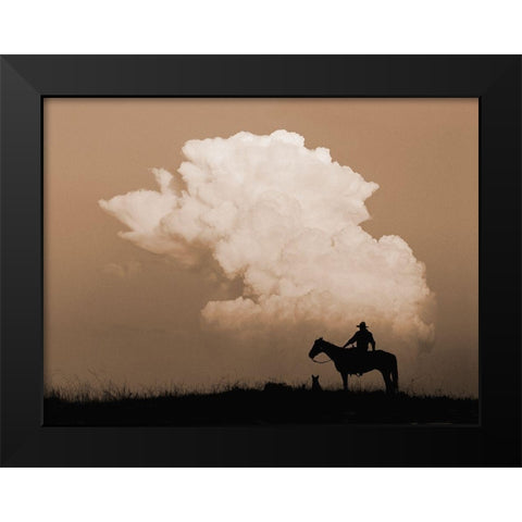 Thunder Black Modern Wood Framed Art Print by Dawson, Robert
