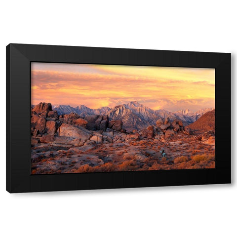 Under the Western Skies Black Modern Wood Framed Art Print with Double Matting by Dawson, Robert