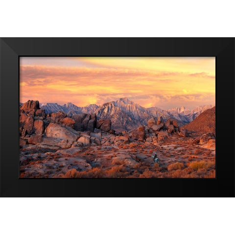 Under the Western Skies Black Modern Wood Framed Art Print by Dawson, Robert