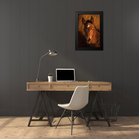 Whats Up Black Modern Wood Framed Art Print by Dawson, Robert