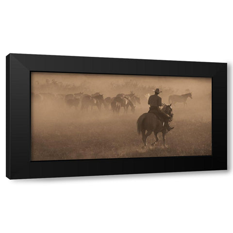 Changing Pastures Black Modern Wood Framed Art Print with Double Matting by Dawson, Robert