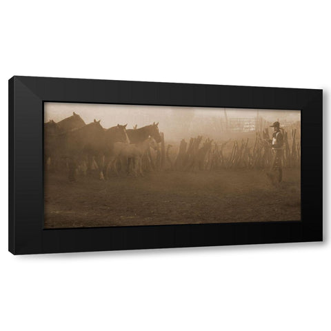 Time To Go To Work Black Modern Wood Framed Art Print with Double Matting by Dawson, Robert