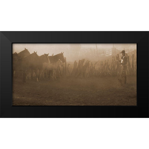 Time To Go To Work Black Modern Wood Framed Art Print by Dawson, Robert
