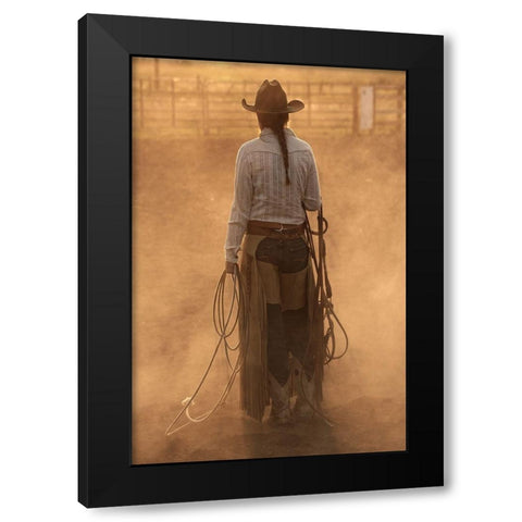 Headed To Work Black Modern Wood Framed Art Print by Dawson, Robert