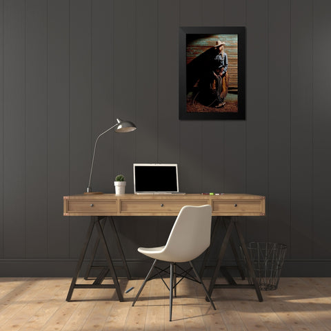 At the End of the Day Black Modern Wood Framed Art Print by Dawson, Robert