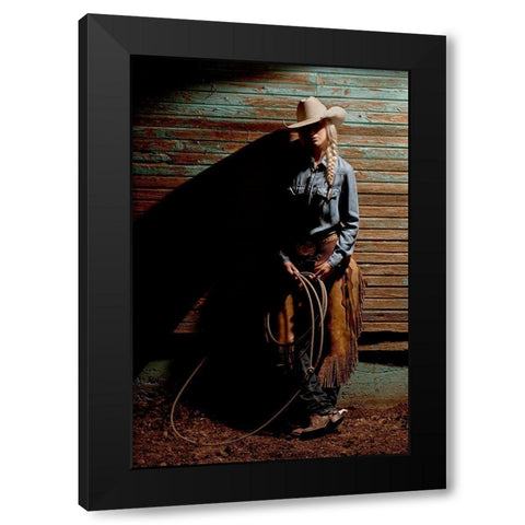 At the End of the Day Black Modern Wood Framed Art Print with Double Matting by Dawson, Robert