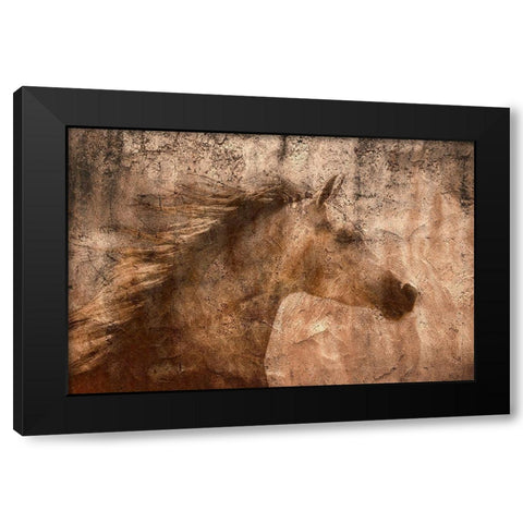 The Arab Prancer Black Modern Wood Framed Art Print with Double Matting by Dawson, Robert