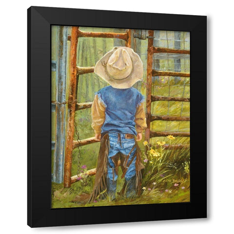 Got Some Growing To Do Black Modern Wood Framed Art Print with Double Matting by Dudley, June
