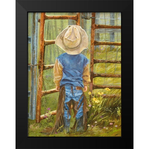 Got Some Growing To Do Black Modern Wood Framed Art Print by Dudley, June