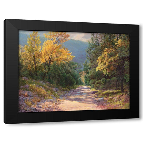 October Sunshine Black Modern Wood Framed Art Print by Dudley, June