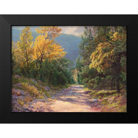 October Sunshine Black Modern Wood Framed Art Print by Dudley, June