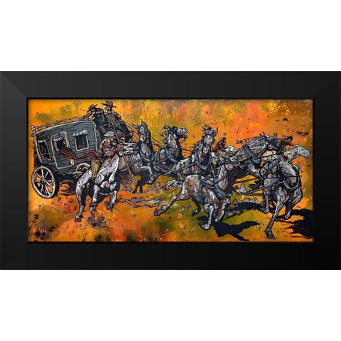 Stage Run Black Modern Wood Framed Art Print by Kuehl, Cody