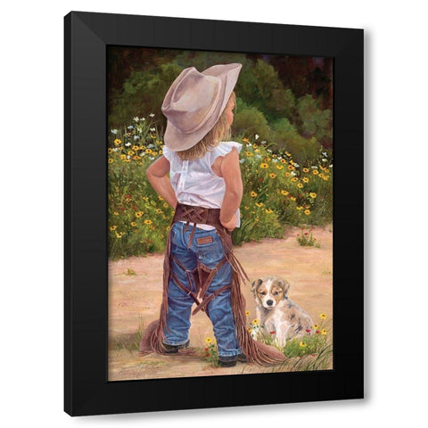 Boss Lady. Black Modern Wood Framed Art Print with Double Matting by Dudley, June