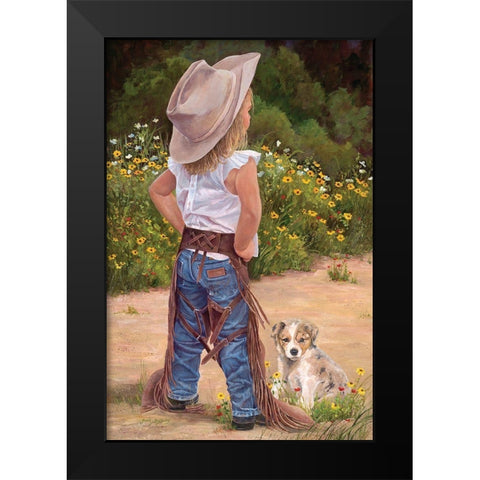Boss Lady. Black Modern Wood Framed Art Print by Dudley, June
