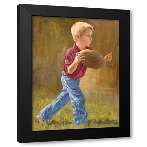 Will To Win Black Modern Wood Framed Art Print by Dudley, June