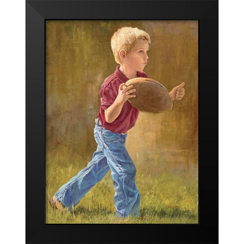 Will To Win Black Modern Wood Framed Art Print by Dudley, June
