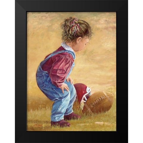 Whoop Black Modern Wood Framed Art Print by Dudley, June