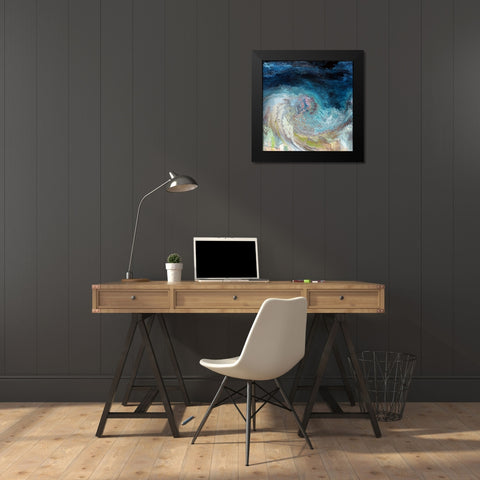 Above the Beach Black Modern Wood Framed Art Print by Bolokofsky, Ronald