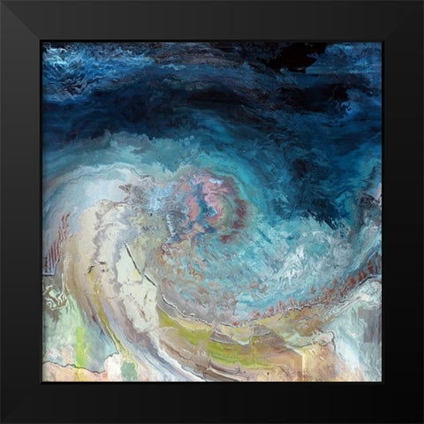 Above the Beach Black Modern Wood Framed Art Print by Bolokofsky, Ronald