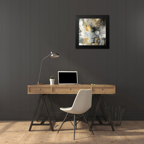 Circle Back Black Modern Wood Framed Art Print by Bolokofsky, Ronald