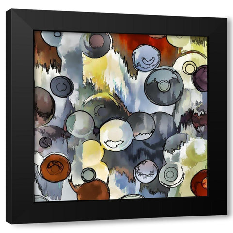 Bouncing Balls I Black Modern Wood Framed Art Print with Double Matting by Bolokofsky, Ronald