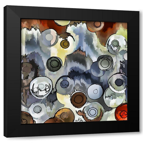 Bouncing Balls II Black Modern Wood Framed Art Print by Bolokofsky, Ronald