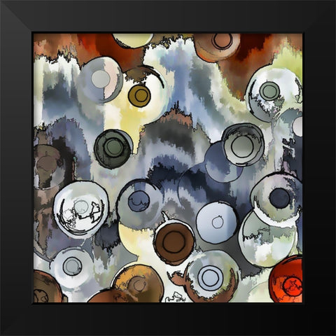 Bouncing Balls II Black Modern Wood Framed Art Print by Bolokofsky, Ronald