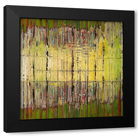 Bamboo Curtain Black Modern Wood Framed Art Print with Double Matting by Bolokofsky, Ronald