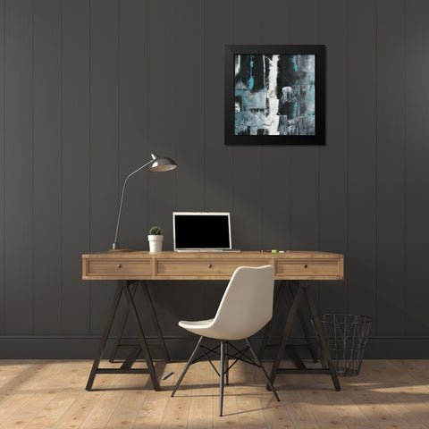Cubed Black Modern Wood Framed Art Print by Bolokofsky, Ronald