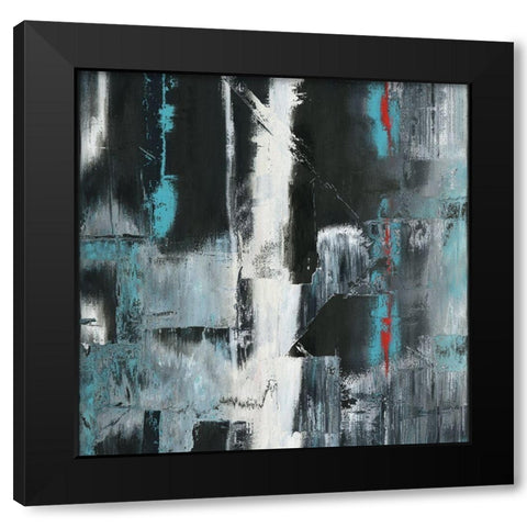 Cubed Black Modern Wood Framed Art Print by Bolokofsky, Ronald