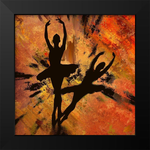 Silhouettes and Shadows Black Modern Wood Framed Art Print by Bolokofsky, Ronald