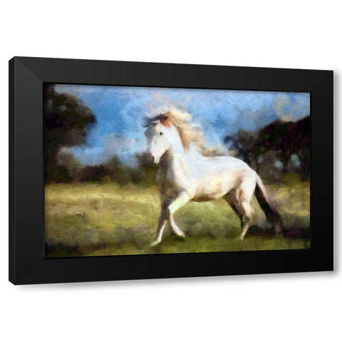 Slow Trot Black Modern Wood Framed Art Print with Double Matting by Bolokofsky, Ronald